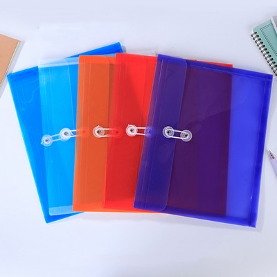 A4 Size Clear Document Holder Rope Wrapped PP Large Capacity Transparent Folder
