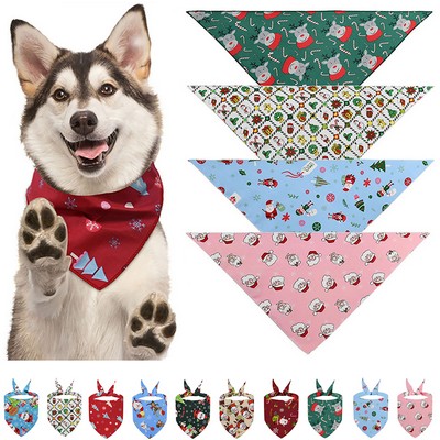 Multifunctional Polyester Triangle Pet Scarf Bandana