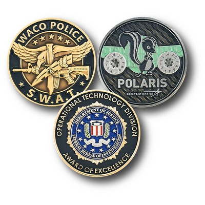 1 1/4" (1.25") Custom Challenge Coin Double Sided Struck Brass